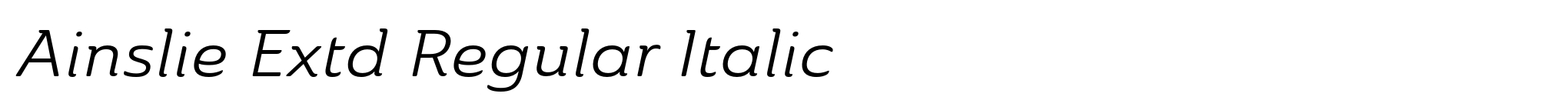 Ainslie Extd Regular Italic image